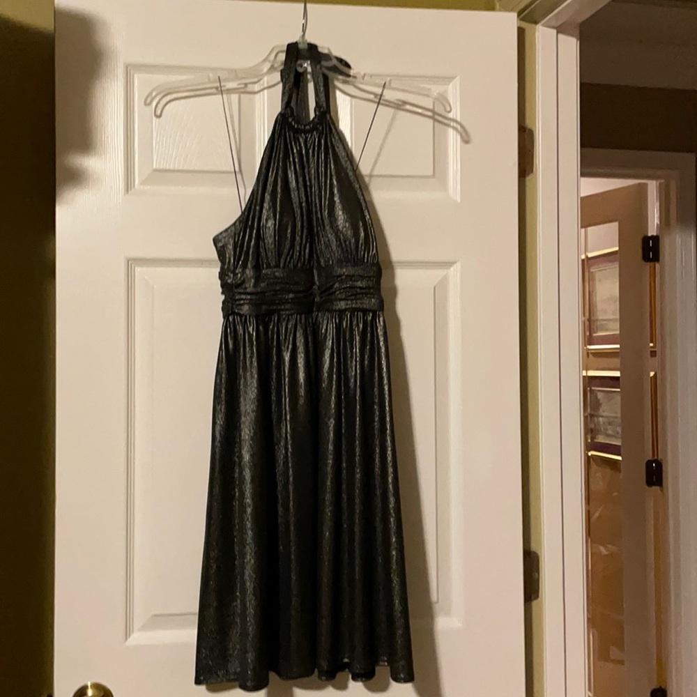 Kelly & Diane Black/Silver Metallic Dress, Size 4